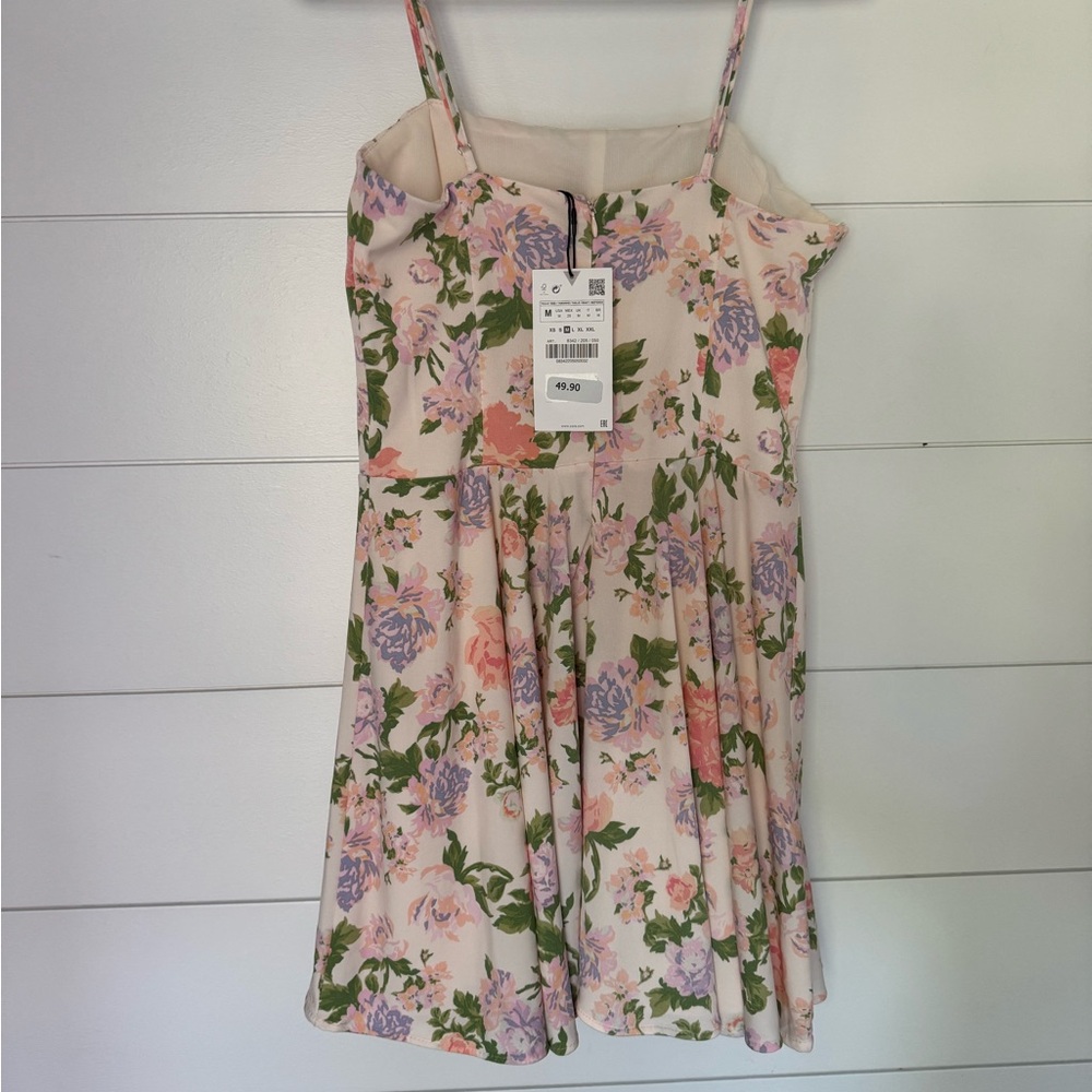 Zara Floral Mini Dress in Pink and Purple, Women’s M - Picture 5 of 6